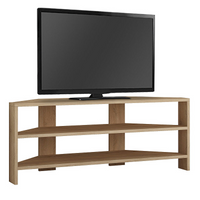 TV Stand CORNER Oak - High-Quality Melamine Construction | European Quality Standards | Ideal for Home and Business