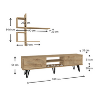 TV Stand DANDY - Premium Quality, Stylish Design, 180x35x51cm