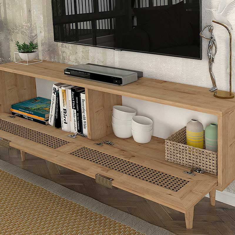 TV Stand GIUSEPPE Natur | Sapphire Oak | 140x30x55cm | Melamine Thickness: 18mm