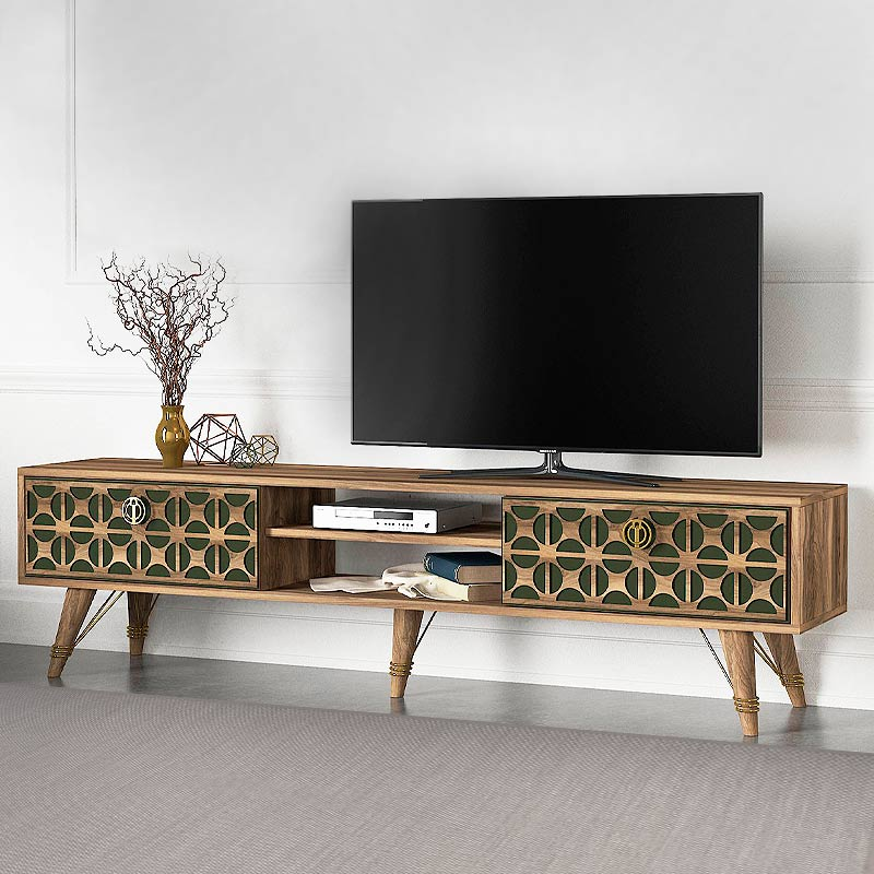 TV Stand RADION Walnut - Stylish and Functional | Shop Now