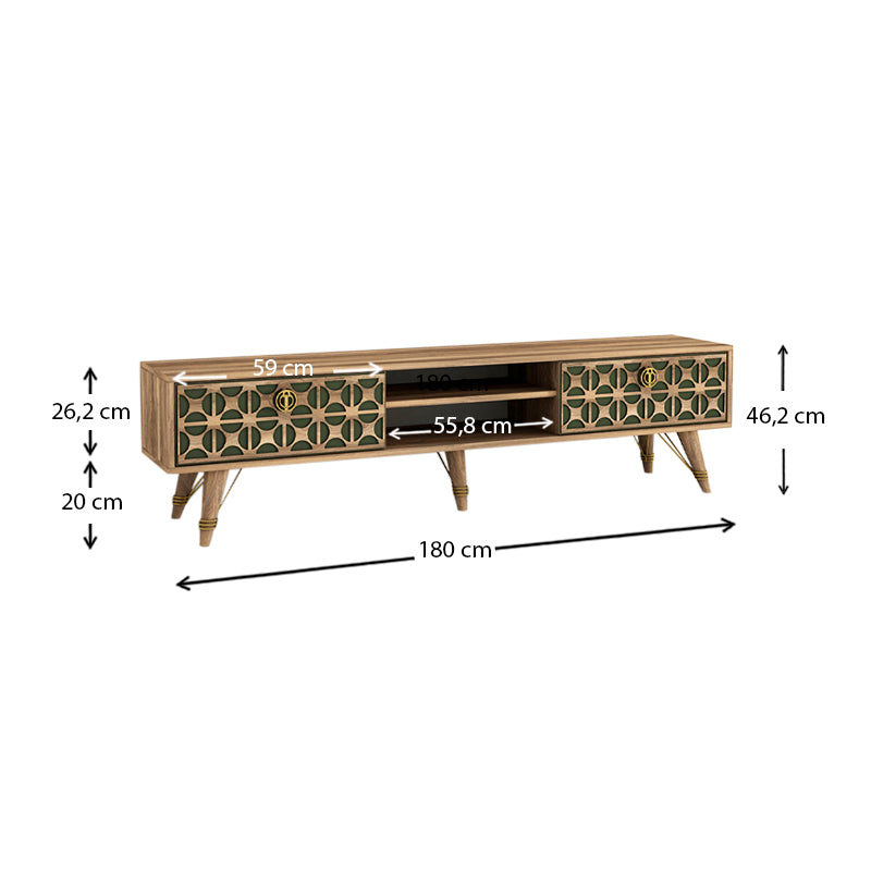 TV Stand RADION Walnut - Stylish and Functional | Shop Now