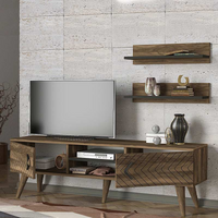 TV Stand CARUSSO Walnut 150x30x45,5cm - Stylish Design and Ample Storage Space