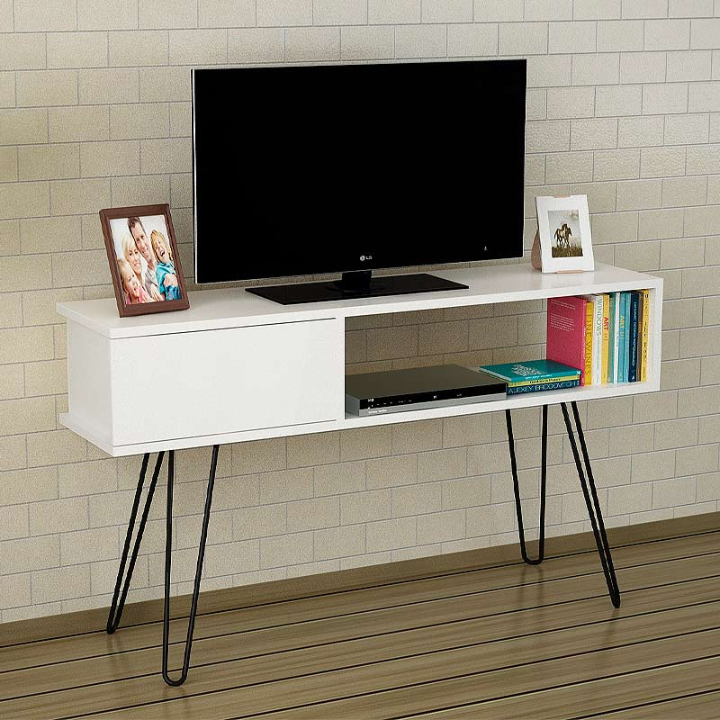 TV Stand MILANO White - Premium Quality TV Stand for Home and Business