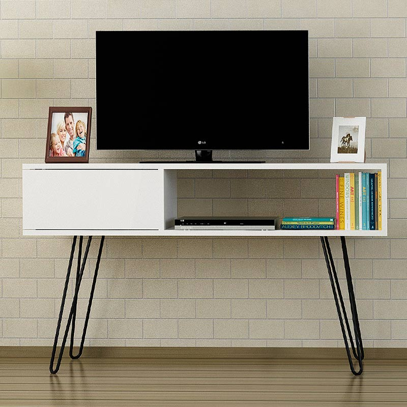 TV Stand MILANO White - Premium Quality TV Stand for Home and Business