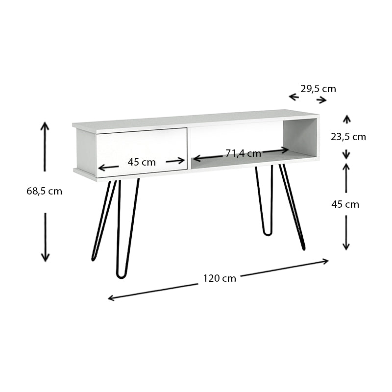 TV Stand MILANO White - Premium Quality TV Stand for Home and Business