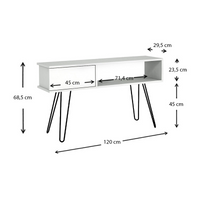 TV Stand MILANO White - Premium Quality TV Stand for Home and Business