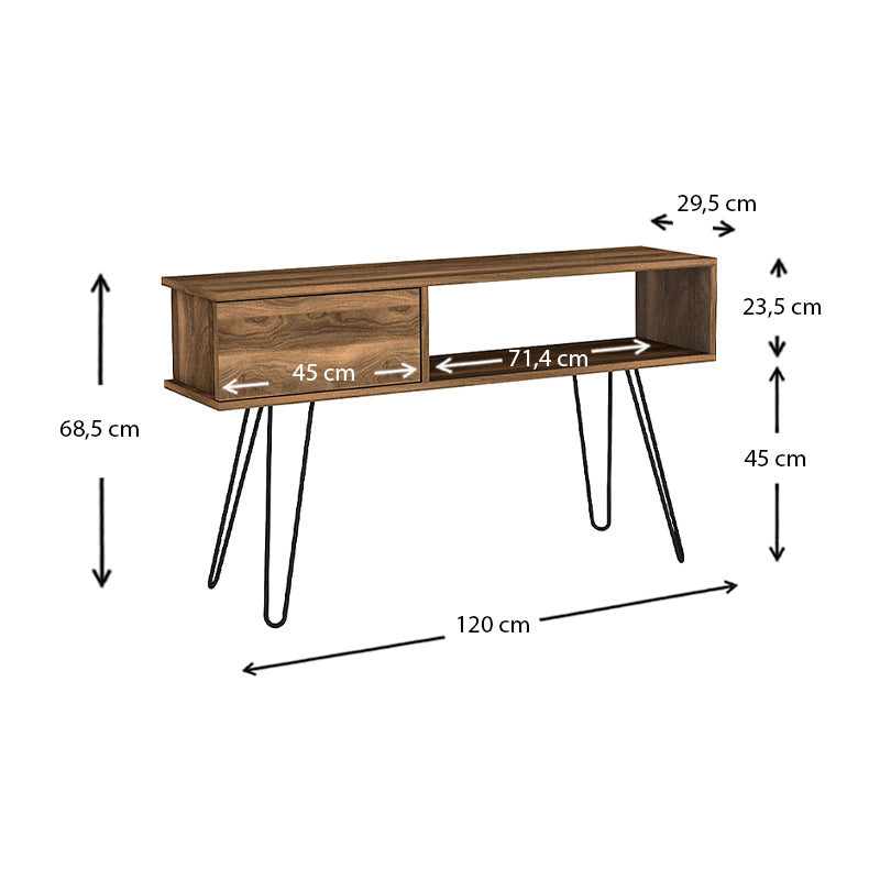 TV Stand MILANO Walnut - Stylish and Functional TV Stand for Home and Business