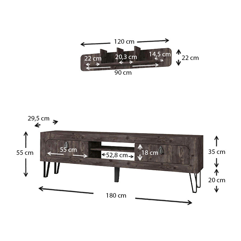 TV Stand MADRID - Stylish and Functional Entertainment Center