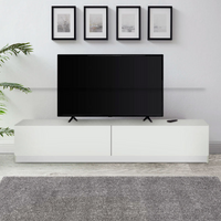 TV Stand DOLORES - White, 160x31.3x32.9cm | High-Quality, Eco-Friendly, and Certified