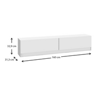 TV Stand DOLORES - White, 160x31.3x32.9cm | High-Quality, Eco-Friendly, and Certified