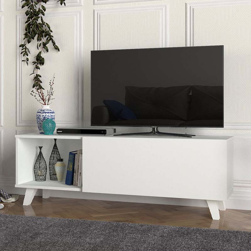 TV Stand ALIAS White - Stylish and Functional TV Stand for Your Home and Business