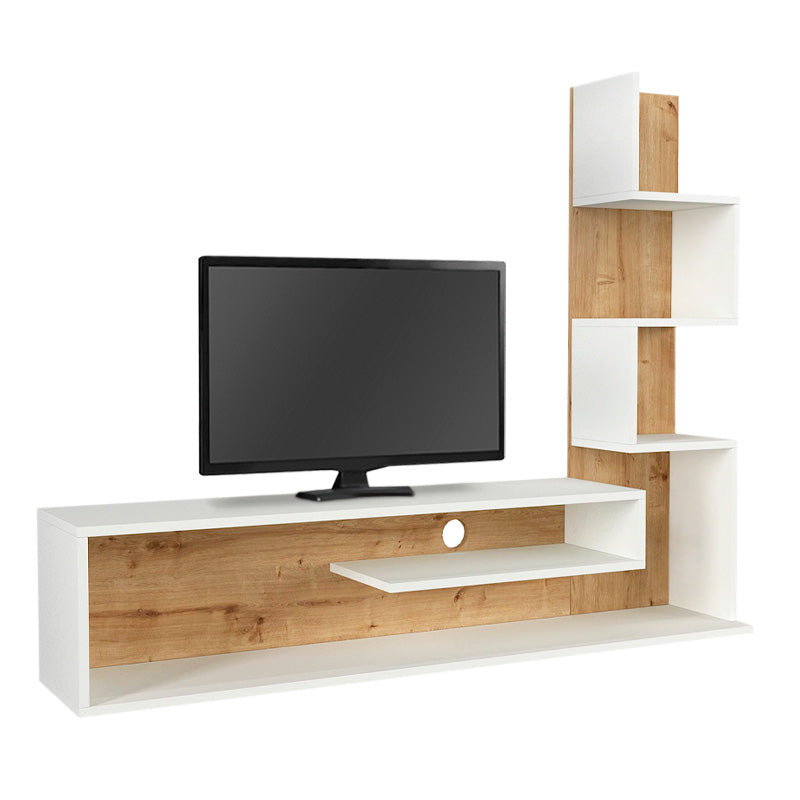 TV Stand MAURICE White - Oak | Stylish and Functional TV Stand