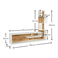 TV Stand MAURICE White - Oak | Stylish and Functional TV Stand