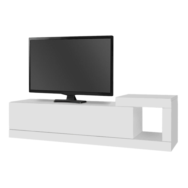 TV Stand PURE White - Wall-Mounted, High-Quality Melamine, Modern Design