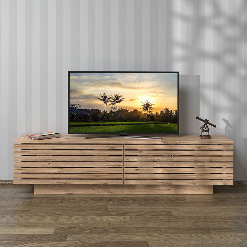 TV Stand BJORN Natural Beech - Stylish and Durable TV Stand for Home and Business Premises