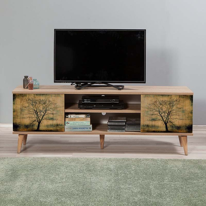 Modern TV Stand ANKARA Sonoma - Stylish Design, Durable Construction