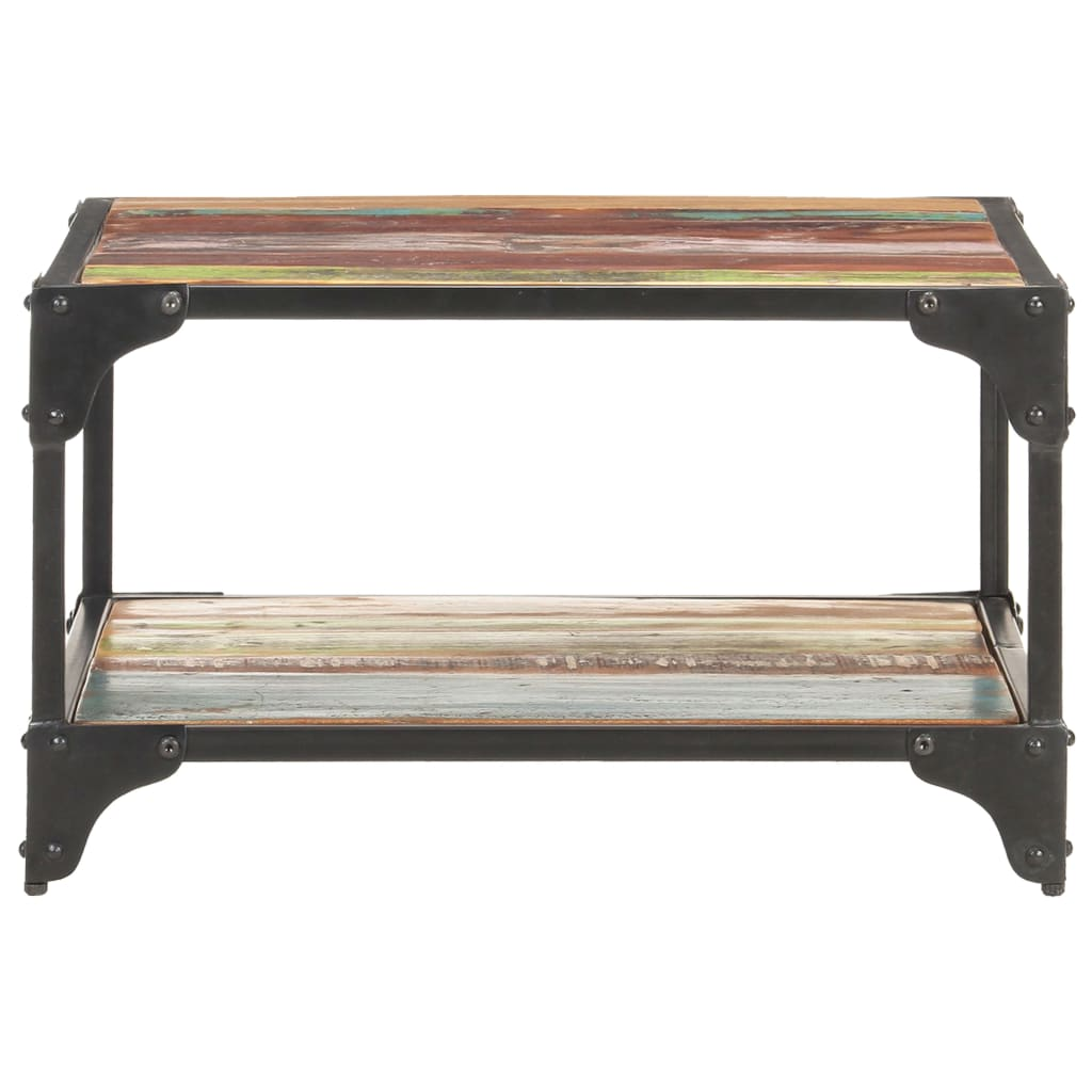 Coffee Table 60x60x35 cm Solid Reclaimed Wood - Industrial Style