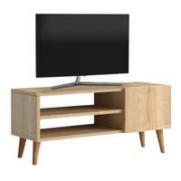 TV Stand CASSANDRA Oak - High Quality Melamine Oak TV Stand