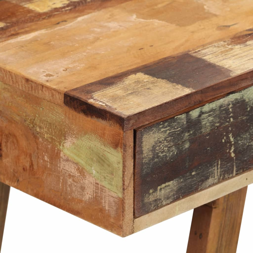 Desk Solid Reclaimed Wood - Vintage-Style, Handmade, Multicolour