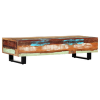 Coffee Table 120x50x30 cm - Solid Reclaimed Wood and Steel