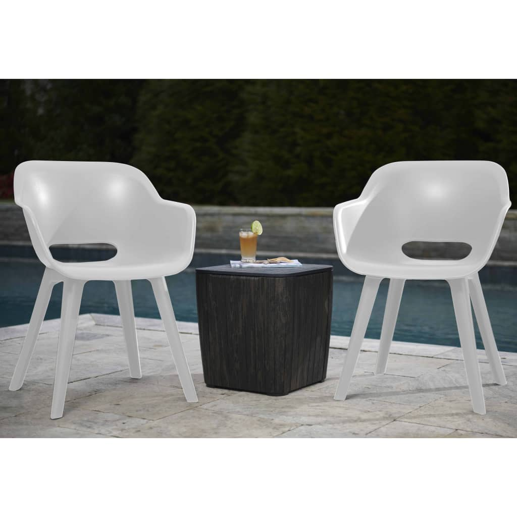 Keter Outdoor Chairs Akola 2 pcs White - Durable and Stylish Garden Furniture