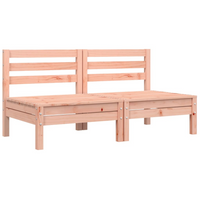 Garden Sofa Armless with Cushions 2 pcs Solid Wood Douglas - Upgrade Your Outdoor Space