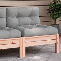 Garden Sofa Armless with Cushions Solid Wood Douglas - Stylish and Durable