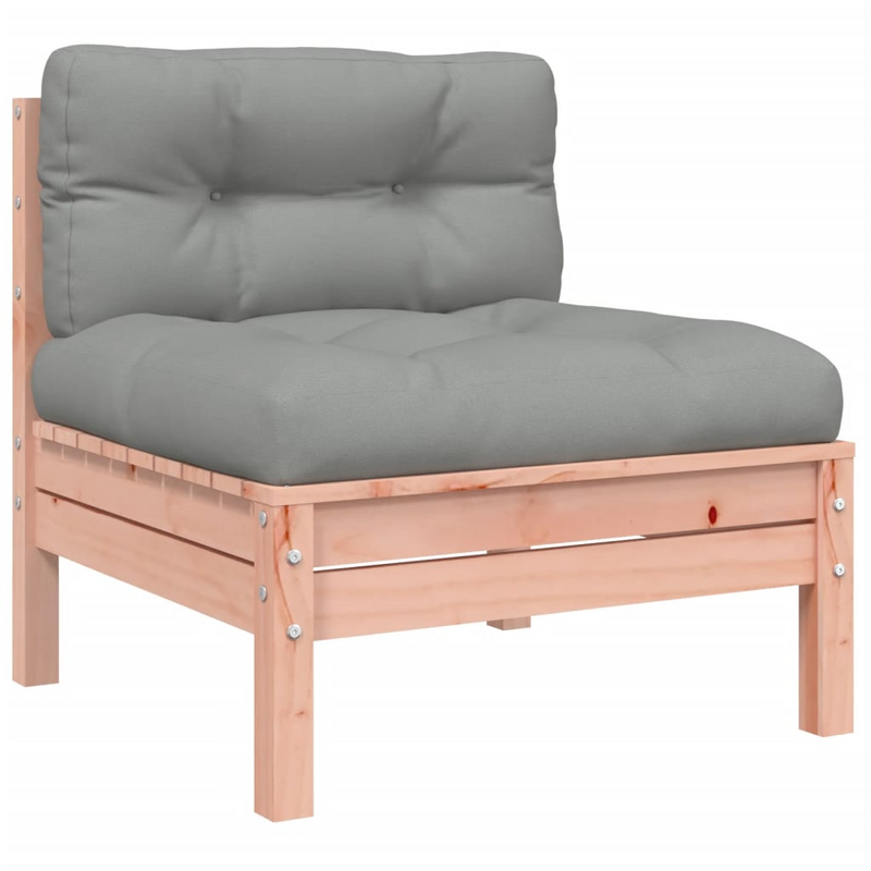 Garden Sofa Armless with Cushions Solid Wood Douglas - Stylish and Durable