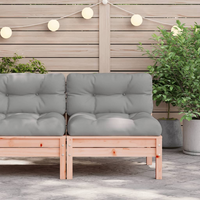 Garden Sofa Armless with Cushions Solid Wood Douglas - Stylish and Durable