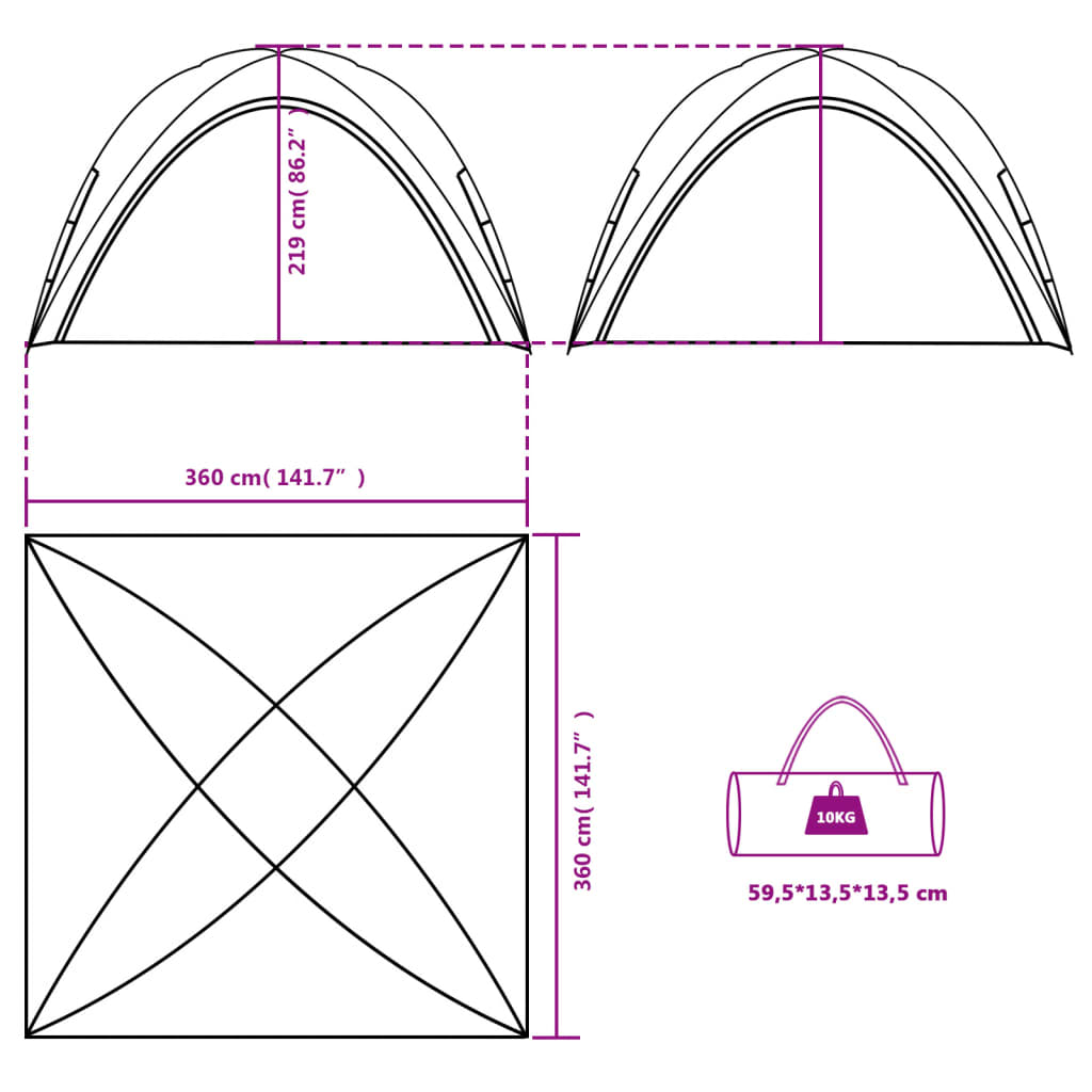 vidaXL Party Tent White Waterproof - Outdoor Event Shelter