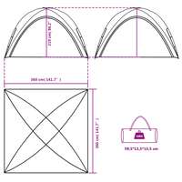 vidaXL Party Tent Green | Water-Resistant Outdoor Event Shelter