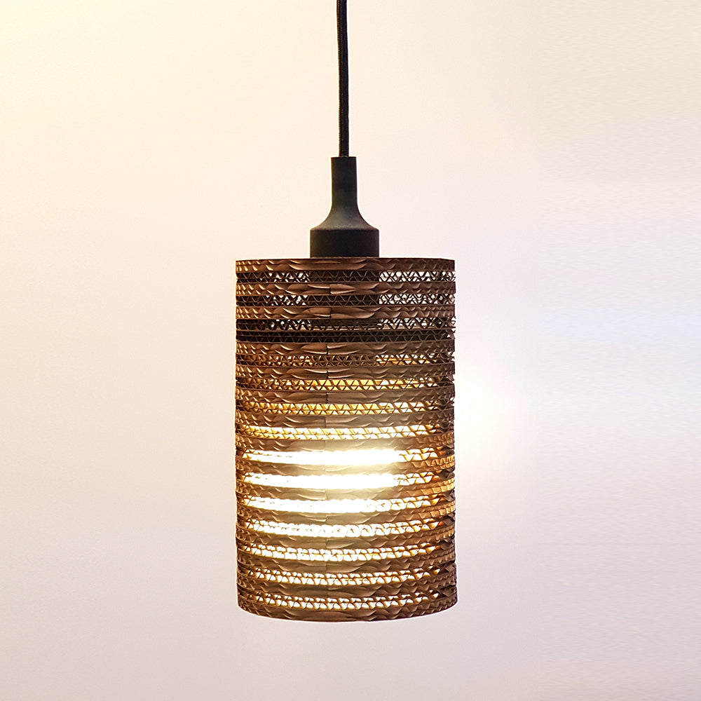 Cardboard Ceiling Lamp SMALL | Eco-Friendly Lighting Fixture