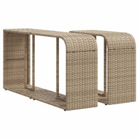 10 Piece Garden Sofa Set with Cushions Beige Poly Rattan - Create a Stylish and Comfortable Outdoor Space