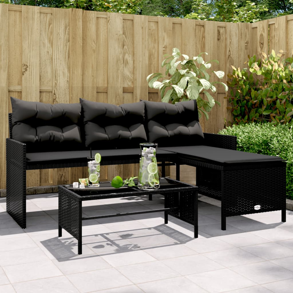 Garden Sofa with Table and Cushions - Relax in Style