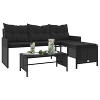 Garden Sofa with Table and Cushions - Relax in Style