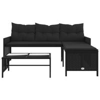 Garden Sofa with Table and Cushions - Relax in Style