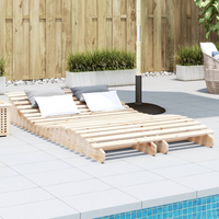 Sun Loungers 2 pcs 205x60x31.5 cm Solid Wood Pine