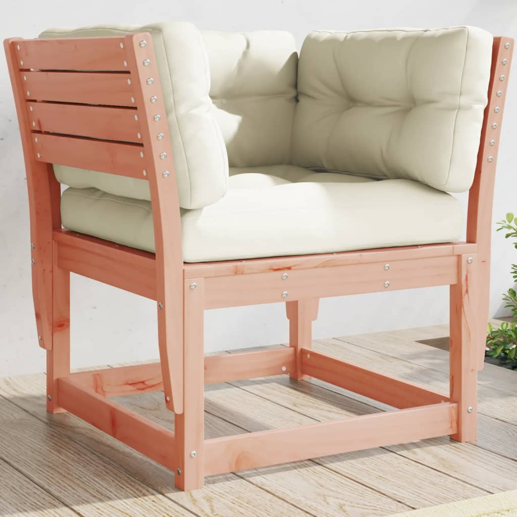 Garden Sofa Armrest with Cushions | Solid Wood Douglas