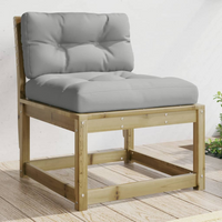 Garden Sofa with Cushions - Impregnated Wood Pine | Outdoor Furniture