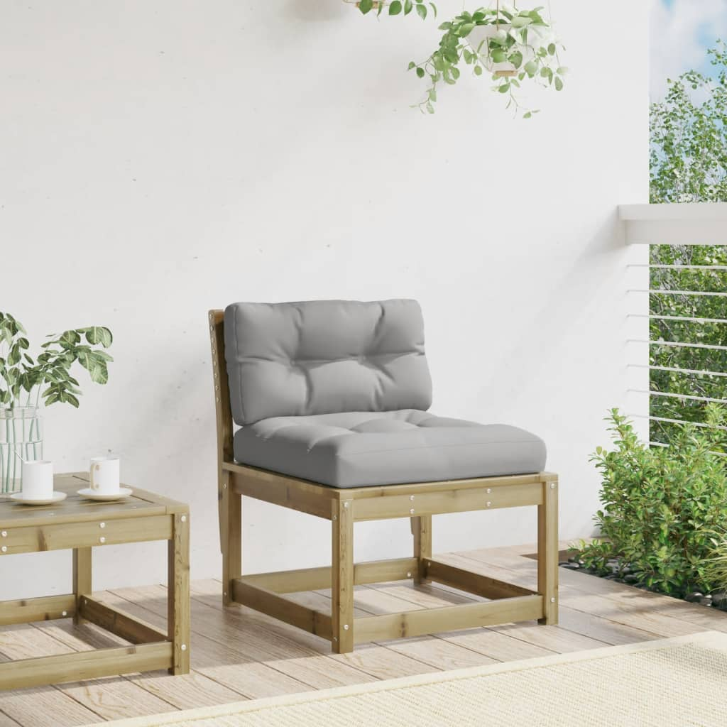 Garden Sofa with Cushions - Impregnated Wood Pine | Outdoor Furniture