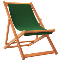 Folding Beach Chairs 2 pcs - Green Fabric | Durable, Adjustable, and Foldable