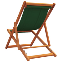 Folding Beach Chairs 2 pcs - Green Fabric | Durable, Adjustable, and Foldable