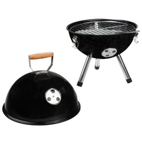 HI Mini Charcoal Kettle Grill BBQ Black - Versatile Outdoor Cooking for Unforgettable BBQs