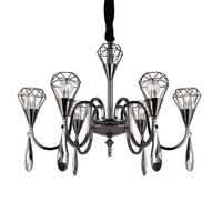 Chandelier Raindrop 6 Lamp Ceiling Light | Vintage Hanging Pendant Lamp