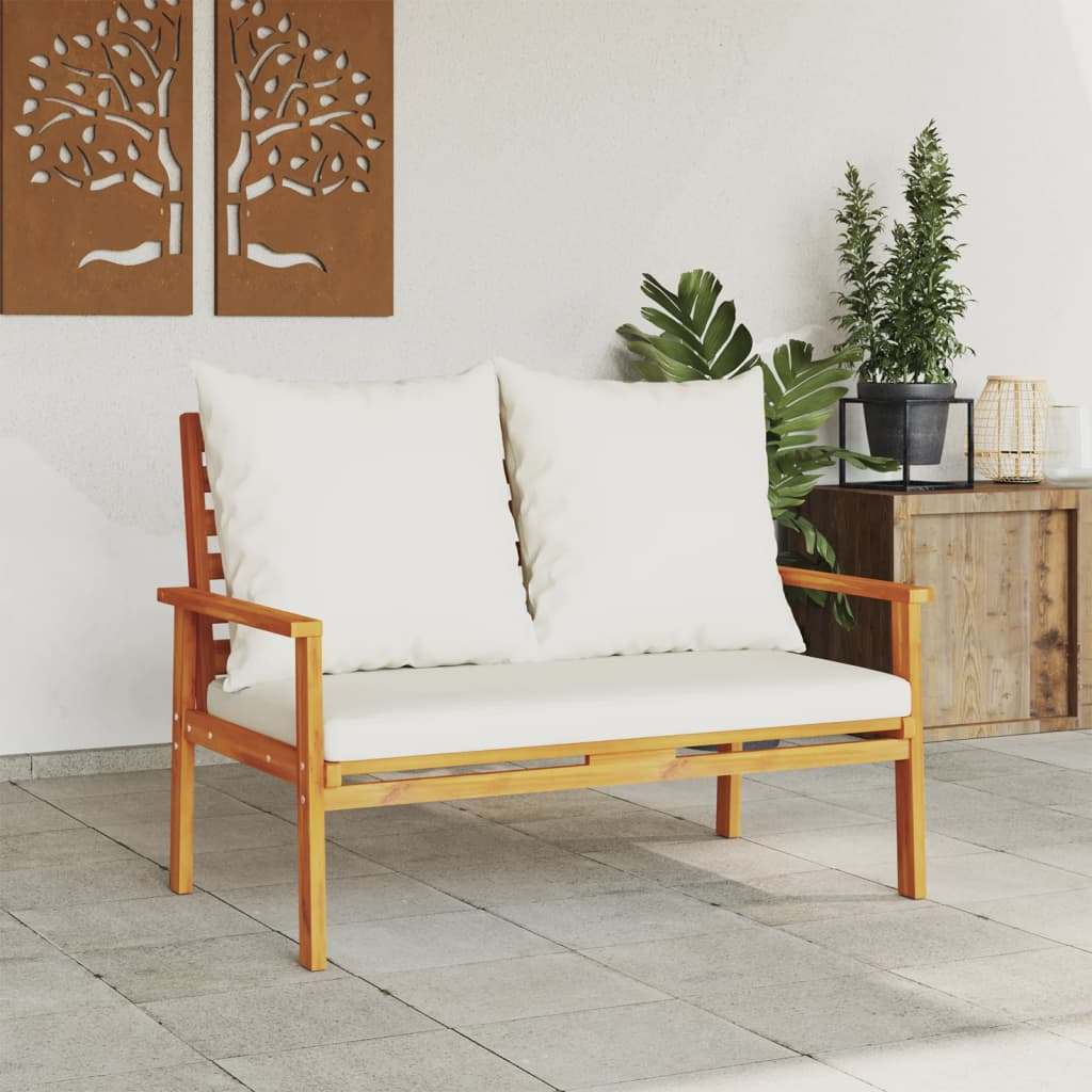 Garden Sofa Bench 120 cm with Cushion | Solid Wood Acacia - Comfortable Outdoor Seating