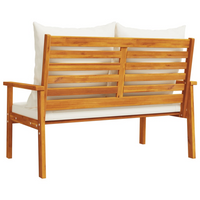 Garden Sofa Bench 120 cm with Cushion | Solid Wood Acacia - Comfortable Outdoor Seating