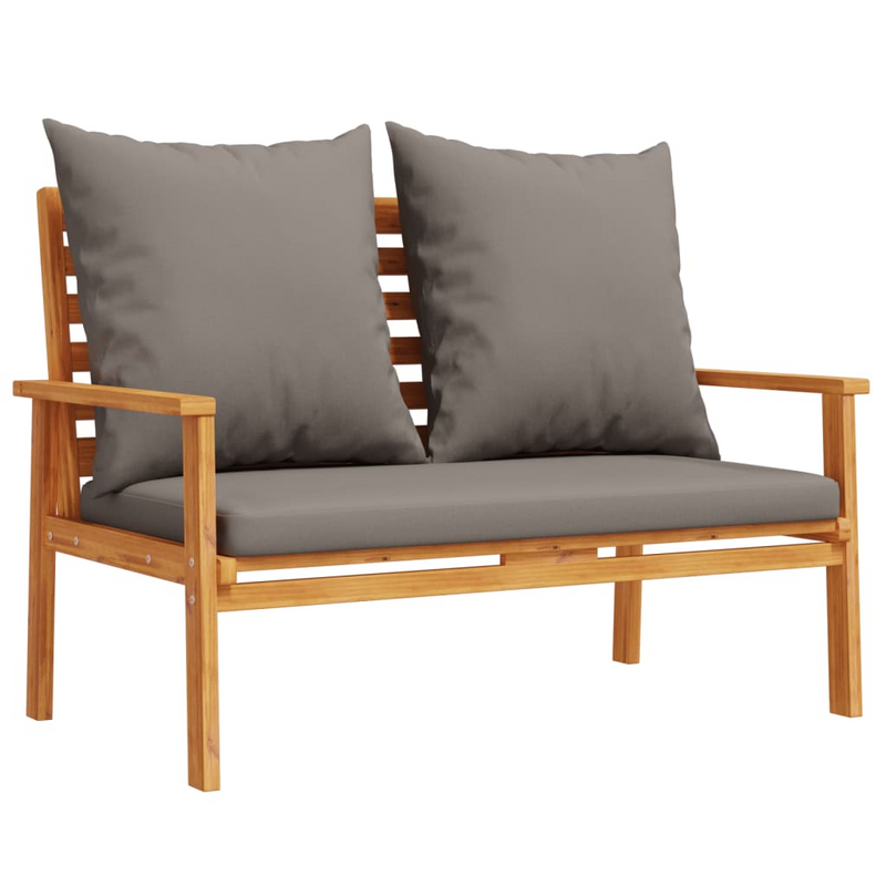 Garden Sofa Bench 120 cm with Cushion | Solid Wood Acacia