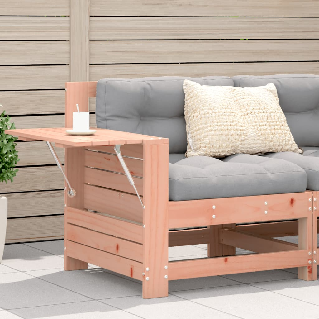 Garden Armrest Sofa with Cushion Solid Wood Douglas - Comfortable Outdoor Furniture for Your Garden, Terrace, or Patio