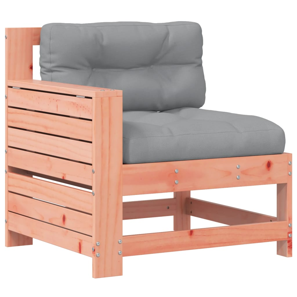 Garden Armrest Sofa with Cushion Solid Wood Douglas - Comfortable Outdoor Furniture for Your Garden, Terrace, or Patio