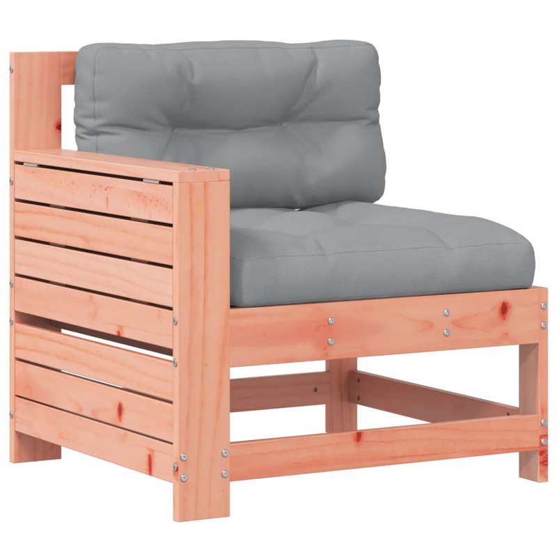 Garden Armrest Sofa with Cushion Solid Wood Douglas - Comfortable Outdoor Furniture for Your Garden, Terrace, or Patio